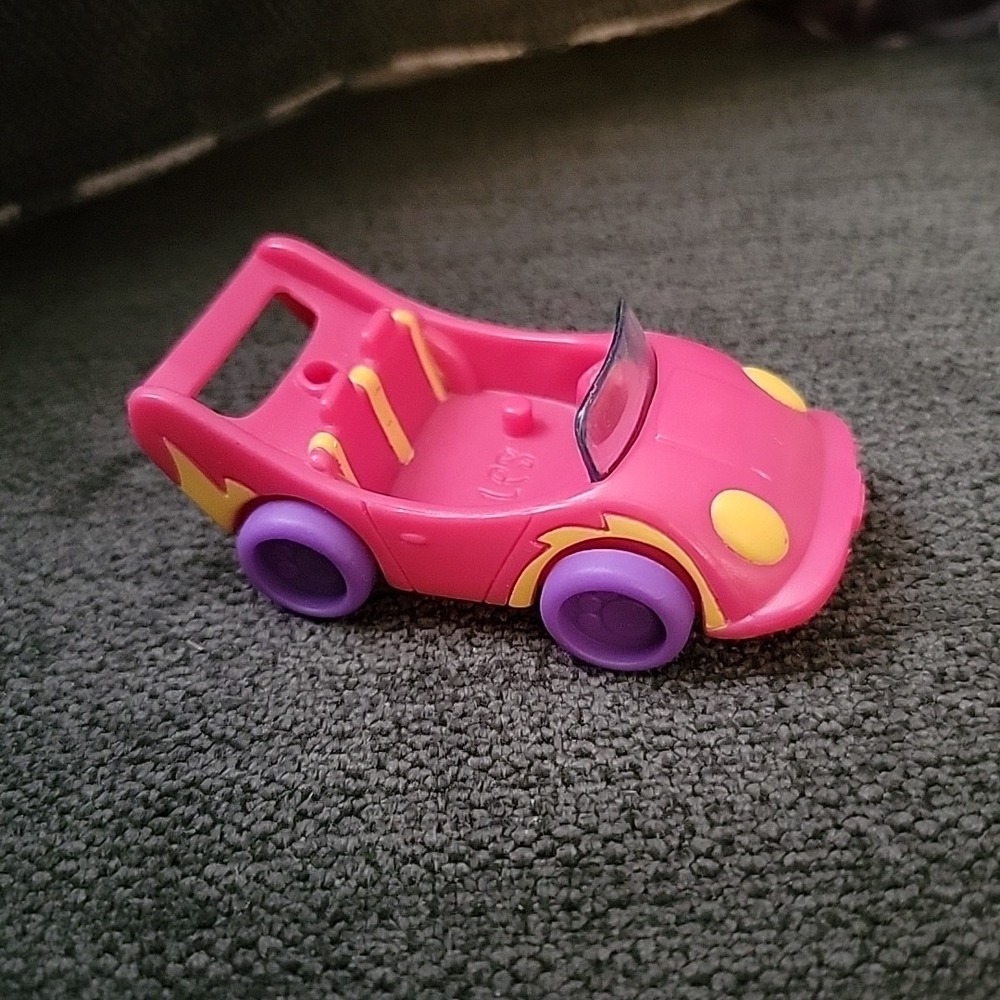 LPS AUTHENTIC Original Littlest Pet Shop Pink Yellow Purple Racecar Replacement